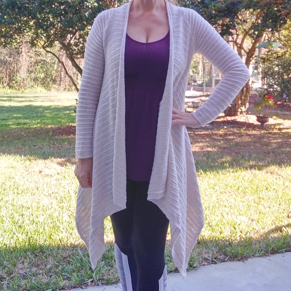 Merona Sweaters - Merona Cream Knit Open Shawl Cardigan Sweater